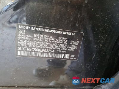 Zdjęcie 14 z 14 samochodu: 2019 BMW X3 XDRIVE30I VIN:5UXTR9C56KLP93254 - miniatura