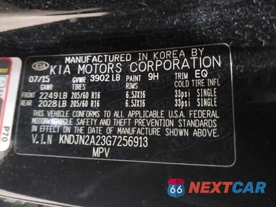Zdjęcie 12 z 12 samochodu: 2016 KIA SOUL BASE VIN:KNDJN2A23G7256913 - miniatura
