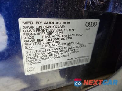 Zdjęcie 13 z 13 samochodu: 2020 AUDI Q7 PREMIUM PLUS VIN:WA1LXAF73LD000164 - miniatura