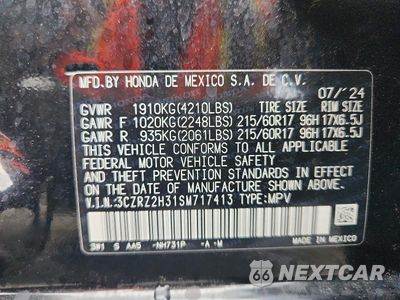 Zdjęcie 13 z 13 samochodu: 2025 HONDA HR-V LX VIN:3CZRZ2H31SM717413 - miniatura
