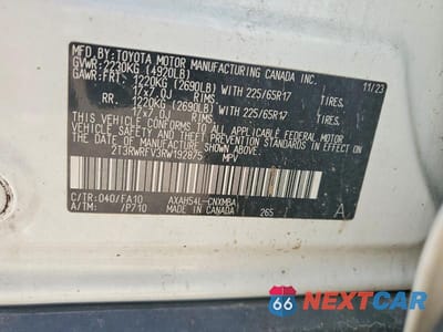 Zdjęcie 13 z 13 samochodu: 2024 TOYOTA RAV4 HYBRID XLE VIN:2T3RWRFV3RW192875 - miniatura