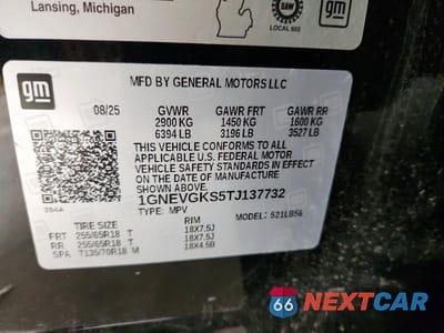 Zdjęcie 13 z 13 samochodu: 2026 CHEVROLET TRAVERSE LT VIN:1GNEVGKS5TJ137732 - miniatura
