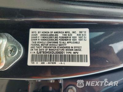 Zdjęcie 13 z 13 samochodu: 2013 ACURA RDX TECHNOLOGY VIN:5J8TB3H5XDL006001 - miniatura