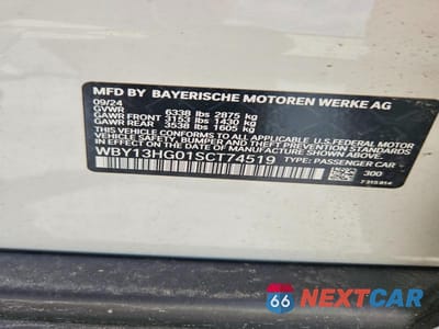 Zdjęcie 12 z 12 samochodu: 2025 BMW I5 XDRIVE 40 VIN:WBY13HG01SCT74519 - miniatura