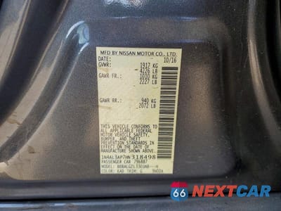 Zdjęcie 12 z 12 samochodu: 2017 NISSAN ALTIMA 2.5 S VIN:1N4AL3AP7HN318498 - miniatura