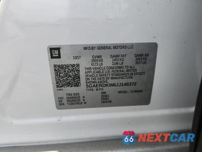 Zdjęcie 13 z 13 samochodu: 2018 BUICK ENCLAVE AVENIR VIN:5GAERDKW6JJ146372 - miniatura