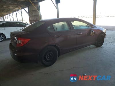 Trzecie zdjęcie samochodu z tyłu: 2012 HONDA CIVIC LX VIN:2HGFB2F50CH531588 - miniatura