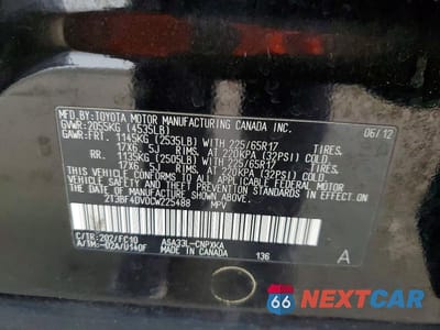 Zdjęcie 13 z 13 samochodu: 2012 TOYOTA RAV4 BASE VIN:2T3BF4DV0CW225488 - miniatura
