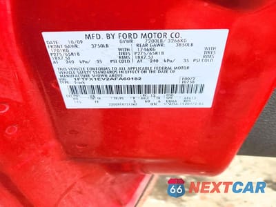 Zdjęcie 12 z 12 samochodu: 2010 FORD F150 SUPER CAB VIN:1FTFX1EV2AFA60182 - miniatura