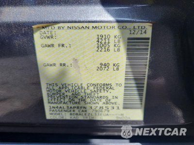 Zdjęcie 12 z 12 samochodu: 2015 NISSAN ALTIMA 2.0 SR VIN:1N4AL3AP8FN378531 - miniatura