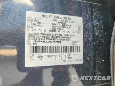 Zdjęcie 12 z 12 samochodu: 2024 FORD EDGE TITANIUM VIN:2FMPK4K9XRBA87182 - miniatura