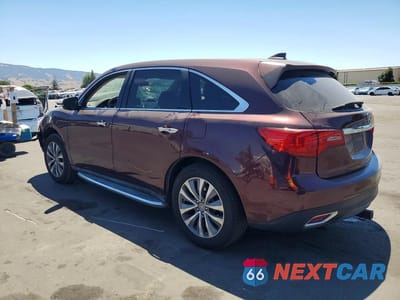 Drugie zdjęcie samochodu z przodu: 2015 ACURA MDX TECHNOLOGY VIN:5FRYD4H46FB027671 - miniatura