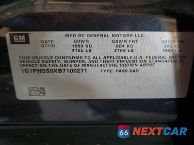 Zdjęcie 12 z 12 samochodu: 2011 CHEVROLET CRUZE LTZ VIN:1G1PH5S9XB7100271 - miniatura