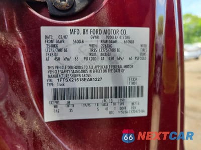 Zdjęcie 13 z 13 samochodu: 2008 FORD F250 SUPER DUTY VIN:1FTSX21518EA81227 - miniatura