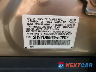 Zdjęcie 12 z 12 samochodu: 2003 ACURA MDX TOURING VIN:2HNYD18913H521917 - miniatura