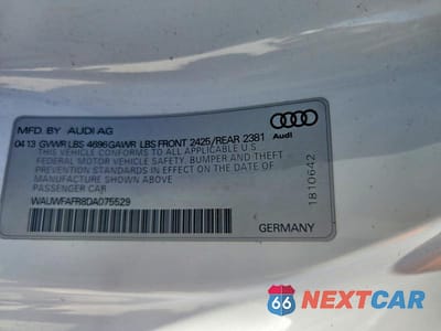 Zdjęcie 12 z 12 samochodu: 2013 AUDI A5 PRESTIGE VIN:WAUWFAFR8DA075529 - miniatura