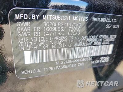Zdjęcie 13 z 13 samochodu: 2024 MITSUBISHI MIRAGE ES VIN:ML32AUHJXRH030134 - miniatura