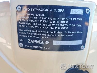 Zdjęcie 9 z 9 samochodu: 2013 VESPA LX 150IE VIN:ZAPM688F6D5201416 - miniatura