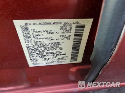 Zdjęcie 14 z 14 samochodu: 2005 NISSAN QUEST 3.5 VIN:5N1BV28U65N125586 - miniatura