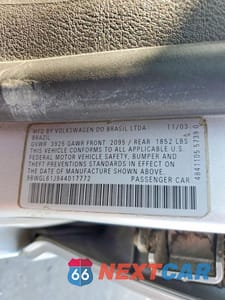 Zdjęcie 12 z 12 samochodu: 2004 VOLKSWAGEN GOLF GLS VIN:9BWGL61J944017772 - miniatura