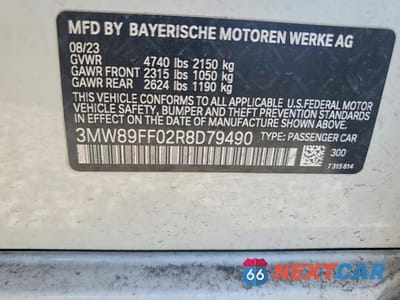 Zdjęcie 13 z 13 samochodu: 2024 BMW 330XI VIN:3MW89FF02R8D79490 - miniatura