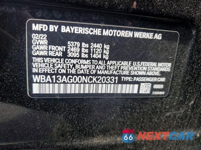 Zdjęcie 12 z 12 samochodu: 2022 BMW 530E VIN:WBA13AG00NCK20331 - miniatura
