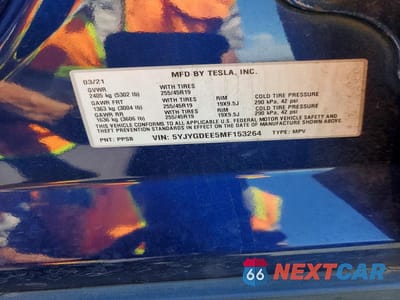 Zdjęcie 14 z 14 samochodu: 2021 TESLA MODEL Y VIN:5YJYGDEE5MF153264 - miniatura