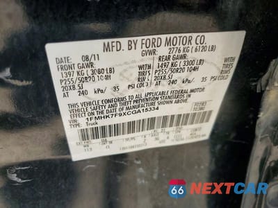 Zdjęcie 13 z 13 samochodu: 2012 FORD EXPLORER LIMITED VIN:1FMHK7F9XCGA15334 - miniatura