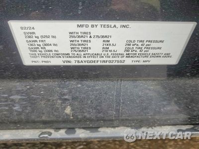 Zdjęcie 23 z 24 samochodu: 2024 TESLA MODEL Y VIN:7SAYGDEF1RF027552 - miniatura
