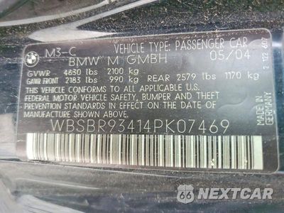 Zdjęcie 12 z 12 samochodu: 2004 BMW M3 VIN:WBSBR93414PK07469 - miniatura