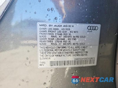 Zdjęcie 13 z 13 samochodu: 2014 AUDI Q7 PRESTIGE VIN:WA1DGAFE1ED020578 - miniatura