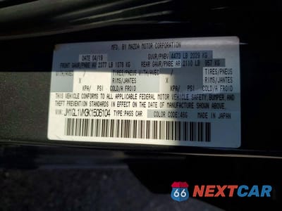 Zdjęcie 12 z 12 samochodu: 2019 MAZDA 6 TOURING VIN:JM1GL1VM3K1506104 - miniatura