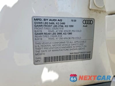 Zdjęcie 13 z 13 samochodu: 2021 AUDI Q5 PREMIUM PLUS VIN:WA1BAAFY9M2019448 - miniatura