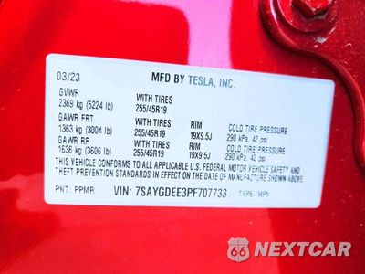 Zdjęcie 12 z 12 samochodu: 2023 TESLA MODEL Y VIN:7SAYGDEE3PF707733 - miniatura
