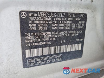 Zdjęcie 13 z 13 samochodu: 1998 MERCEDES-BENZ ML 320 VIN:4JGAB54E2WA031542 - miniatura