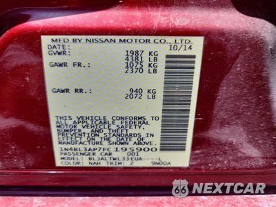Zdjęcie 12 z 12 samochodu: 2015 NISSAN ALTIMA 3.5 S VIN:1N4BL3AP7FC195900 - miniatura
