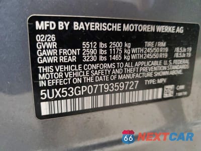 Zdjęcie 14 z 14 samochodu: 2026 BMW X3 30 XDRIVE VIN:5UX53GP07T9359727 - miniatura