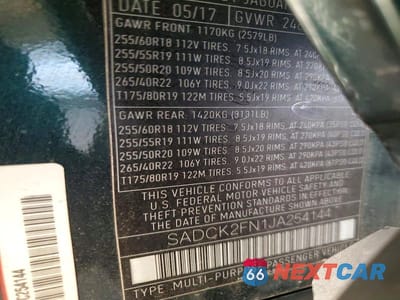 Zdjęcie 12 z 12 samochodu: 2018 JAGUAR F-PACE PRESTIGE VIN:SADCK2FN1JA254144 - miniatura