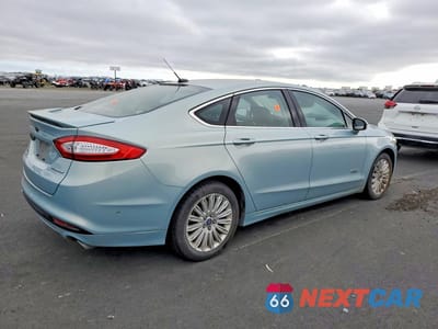 Trzecie zdjęcie samochodu z tyłu: 2014 FORD FUSION TITANIUM PHEV VIN:3FA6P0SU9ER122505 - miniatura