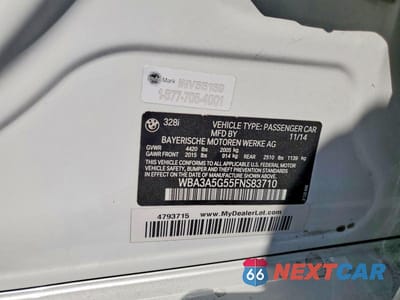 Zdjęcie 12 z 12 samochodu: 2015 BMW 328 I VIN:WBA3A5G55FNS83710 - miniatura