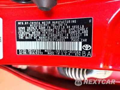 Zdjęcie 12 z 12 samochodu: 2014 TOYOTA COROLLA S PLUS VIN:5YFBURHE5EP149955 - miniatura