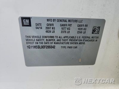 Zdjęcie 13 z 13 samochodu: 2014 CHEVROLET MALIBU VIN:1G11H5SL9EF286042 - miniatura