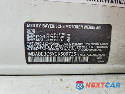 Zdjęcie 12 z 12 samochodu: 2016 BMW 328 XI SULEV VIN:WBA8E3C5XGK500725 - miniatura