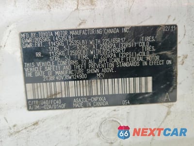 Zdjęcie 13 z 13 samochodu: 2011 TOYOTA RAV4 BASE VIN:2T3BF4DV3BW124900 - miniatura