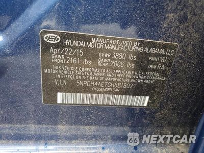 Zdjęcie 12 z 12 samochodu: 2016 HYUNDAI ELANTRA SE VIN:5NPDH4AE7GH681802 - miniatura