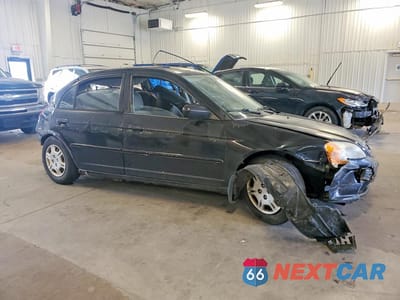 Czwarte zdjęcie samochodu z boku: 2001 HONDA CIVIC LX VIN:1HGES16571L013502 - miniatura