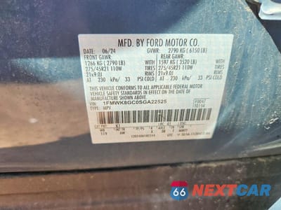 Zdjęcie 12 z 12 samochodu: 2025 FORD EXPLORER ST VIN:1FMWK8GC0SGA22525 - miniatura