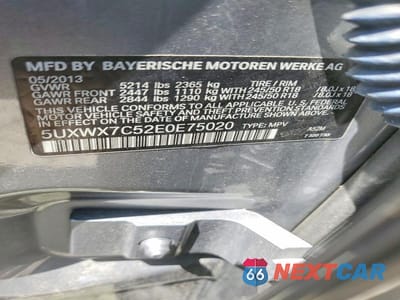 Zdjęcie 13 z 13 samochodu: 2014 BMW X3 XDRIVE35I VIN:5UXWX7C52E0E75020 - miniatura