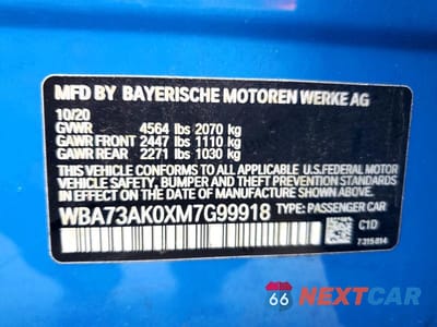 Zdjęcie 12 z 12 samochodu: 2021 BMW 228XI VIN:WBA73AK0XM7G99918 - miniatura
