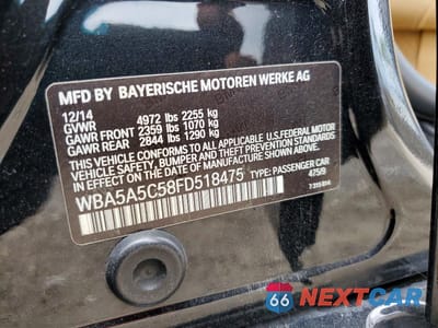 Zdjęcie 13 z 13 samochodu: 2015 BMW 528I VIN:WBA5A5C58FD518475 - miniatura